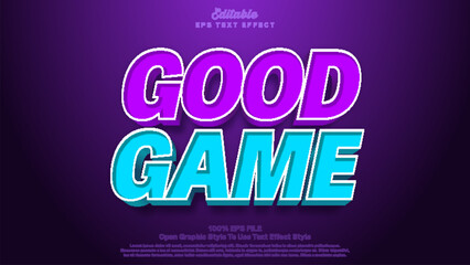 Good game text effect, editable text bold and fun style.