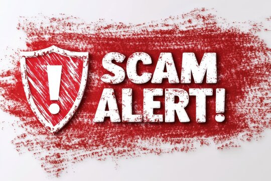 Red exclamation point warning of a potential scam alert