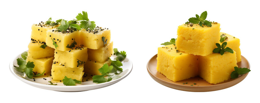 Set of dhoklas. Indian snack.