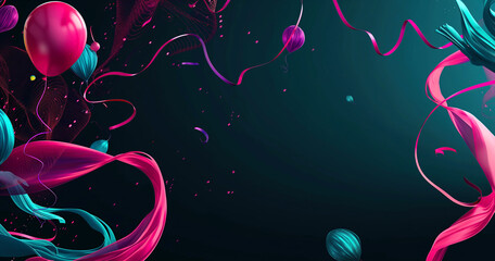 Inspirierende Responsive Geburtstagsfeier Gestaltung Mit Farbenfrohen Ballons Und Festlichen Dekorationen