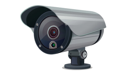 A modern security camera with a sleek design, perfect for representing security, surveillance, and technology.