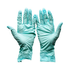 A pair of blue disposable gloves, perfect for hygiene and protection.