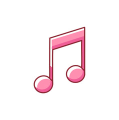 Pink music note icon