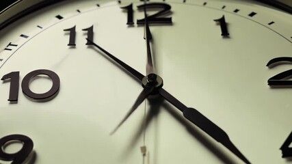 Time Lapse of Clock Hands Moving Through Midday Hours Generative AI