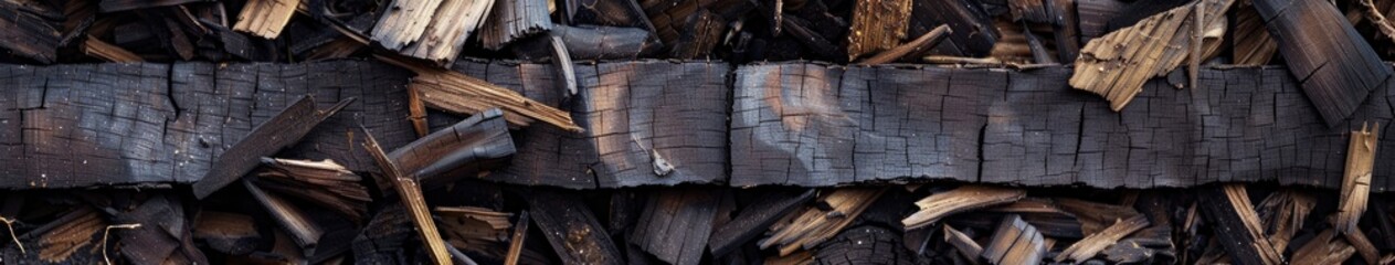 Burning Wood chip texture Generative AI