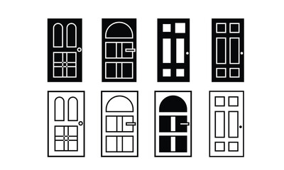 Door Vector bundle, Clipart, Silhouette, Vector, icons, illustration, design.