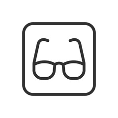 Glasses, clothes icon. Modern, simple flat vector illustration for web site or mobile app