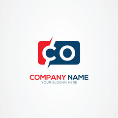 CO or OC Creative Modern Letters Logo Design Element