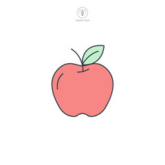 Apple icon symbol vector illustration isolated on white background