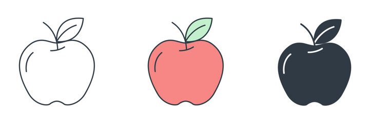 Apple icon symbol vector illustration isolated on white background