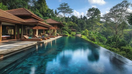 Fototapeta premium Luxury travel nature background, highlighting scenic landscapes and serene environments.