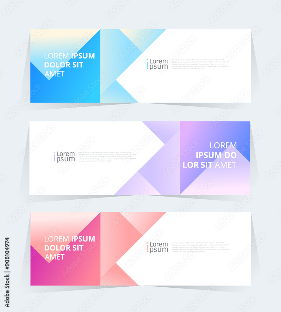 Poster geometric banner design with vector presentation template.