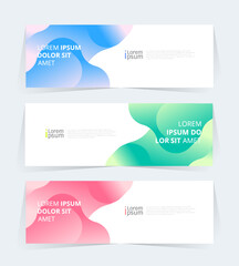 Obraz premium Geometric banner design with Vector presentation template.