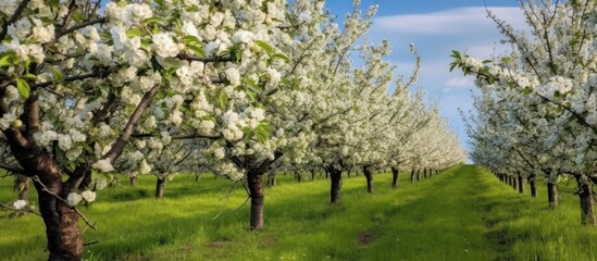 Cherry Blossom Orchard in Spring