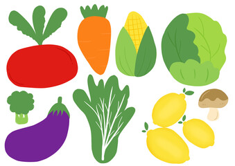 set of vegetables 