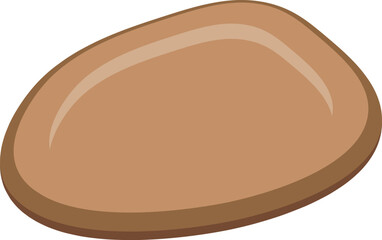 Simple illustration of a brown potato, isolated on a white background