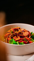 salad in a plate