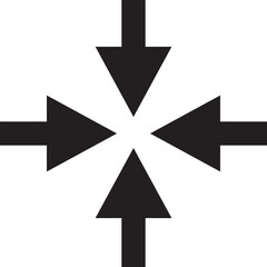 Junction and Connection Arrow Glyph Icon
