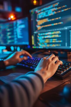 Computer Programmer Using Development Software