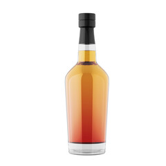 Wine bottle mockup studio shot on white background