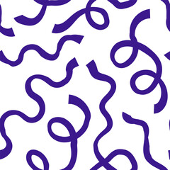 Seamless abstract pattern with squiggles and scribbles. Weaved curved lines. Chaotic ink scribbles decorative texture. Messy doodles, wavy and curly lines.