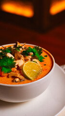 Thai tom yum soup