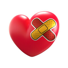 
heart with bandage