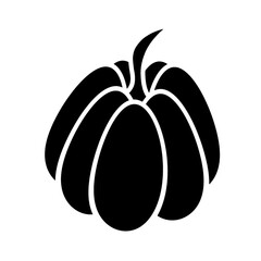 Black pumpkin raster drawing