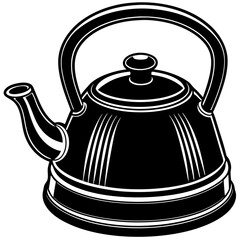 Classic kettle art vector illustration