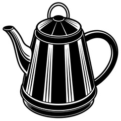 Classic kettle art vector illustration