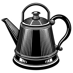 Classic kettle art vector illustration