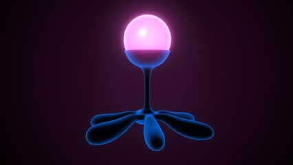 microbe bacteria anatomy system. 3d render