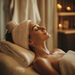 woman relaxing in spa