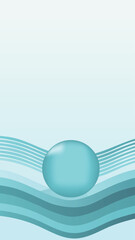 Vertical abstract background with ball with copy space