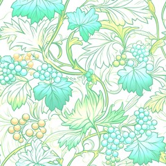 Discover a seamless pattern featuring delightful berries, branches, and leaves, perfect for adding a touch of nature's beauty to your designs and projects.