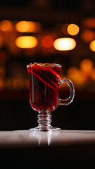 glass of spiced wine