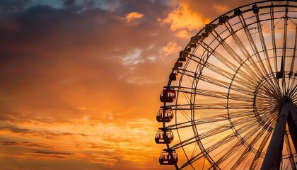 ferris wheel at sunset