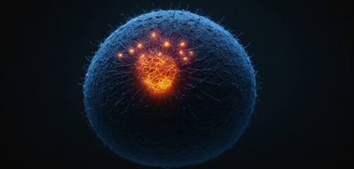 Obraz premium Cytotoxic T cells, type of white blood cell, search and kills mutated or defective cells 