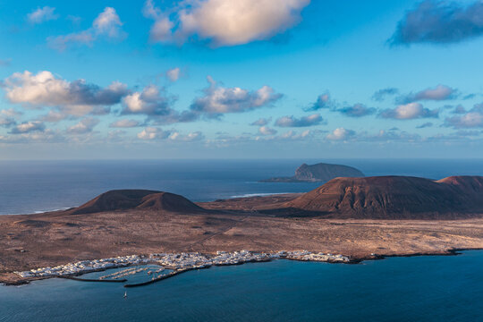 View of La Graciosa near the island of Lanzarote, Canary Islands