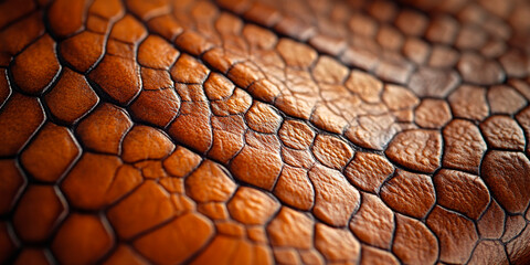 Naklejka premium Close-up of detailed brown and black snake skin texture, concept of exotic wildlife and nature, suitable for fashion, interior design, or educational materials, emphasizing texture and pattern