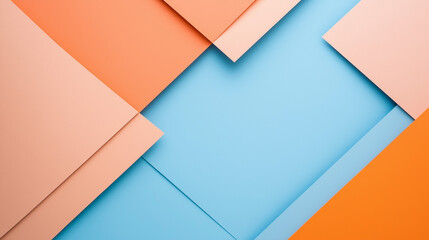 Abstract pastel color paper geometry composition background