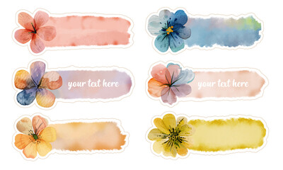 Name Tag Set With Beautiful Flower Ornament