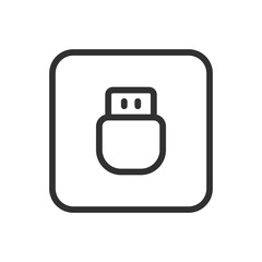 Flash card, electronic devices icon. Modern, simple flat vector illustration for web site or mobile app