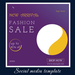 new arrival social media template