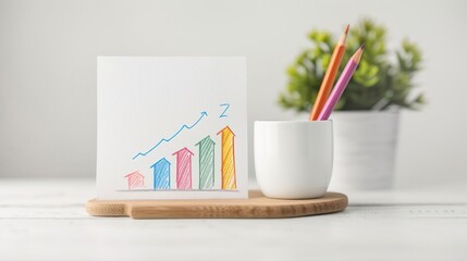 Discuss the impact of economic growth on investment returns with a pastel drawing art style, illustrating economic growth trends and their influence on financial outcomes