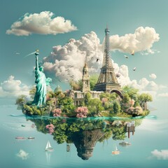 Travel concept ad design "ai generated" 