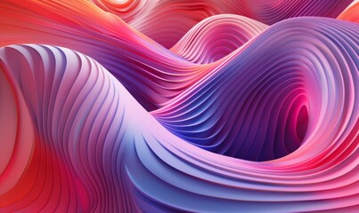 Obraz premium Complex 3D torus shapes in vibrant tones, perfectly matched backgrounds, mesmerizing visual flow