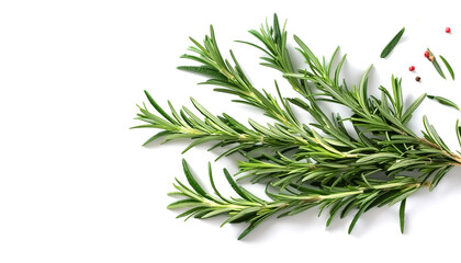 Obraz premium rosemary photo from above on isolated background