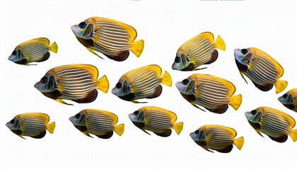 fish on a black background