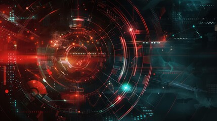 Fototapeta premium Abstract light technology background AI artificial intelligence